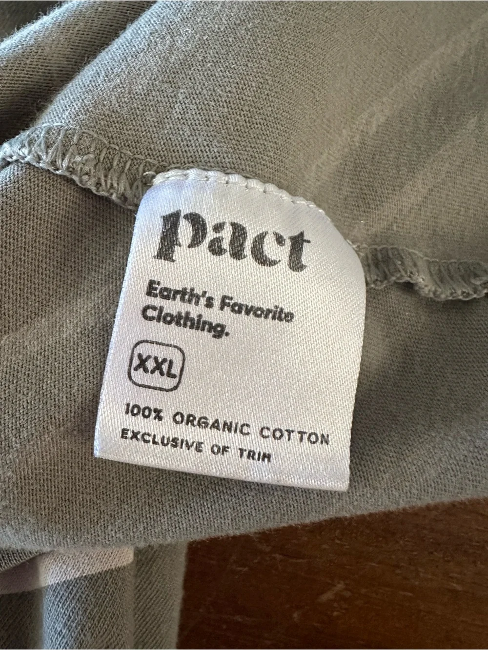 Pact organic cotton green striped swing staycation sleep tank size XXL